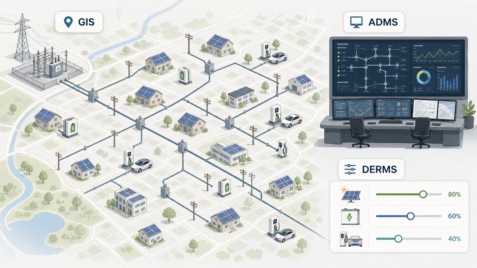 GIS ADMS DERMS Infographic