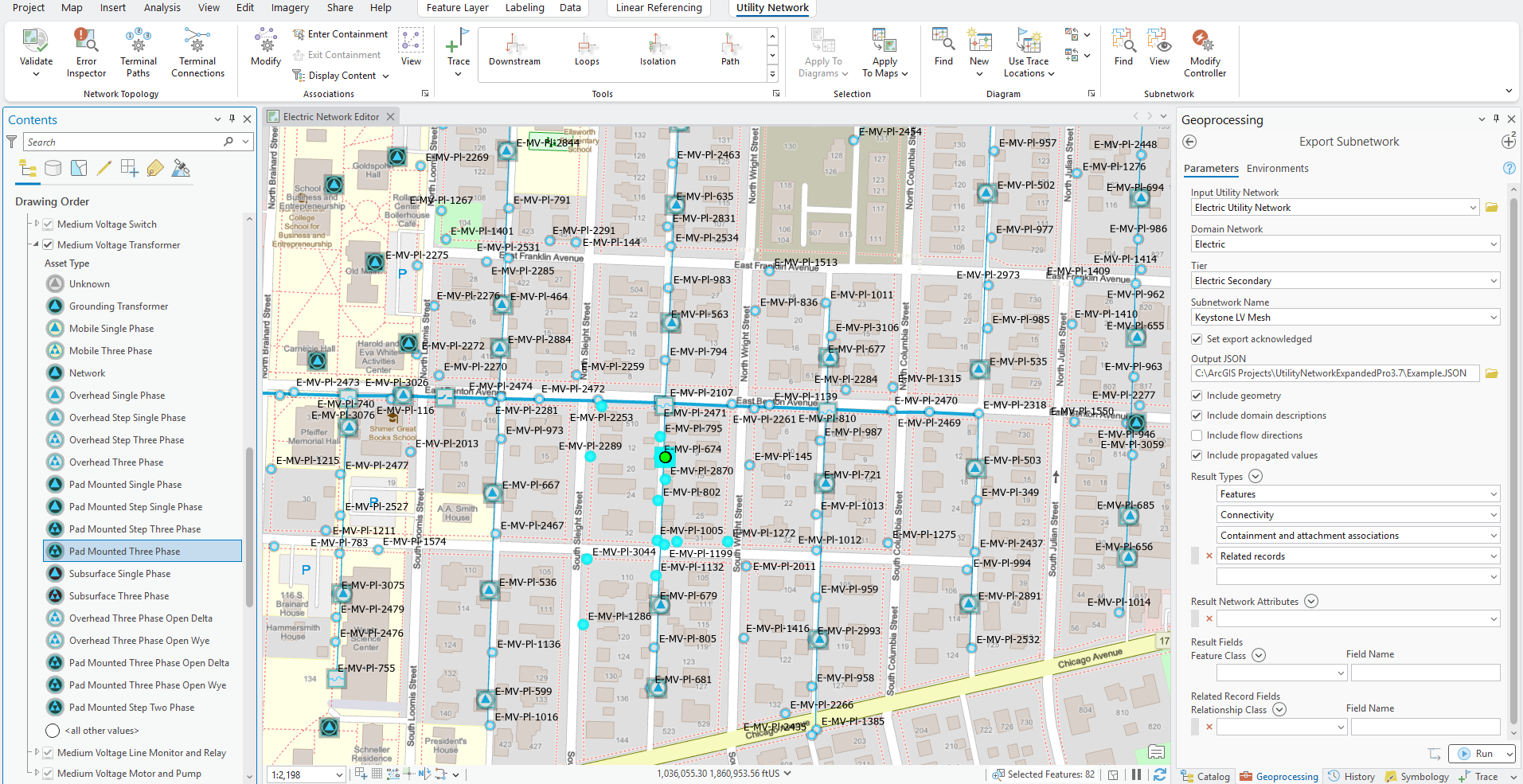 Screenshot from ArcGIS Pro © Esri ArcGIS Pro Utility Network pane screenshot